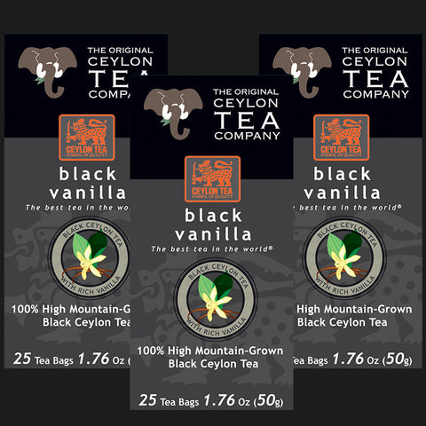 Black Vanilla pack of 3 Cartons for Amazon