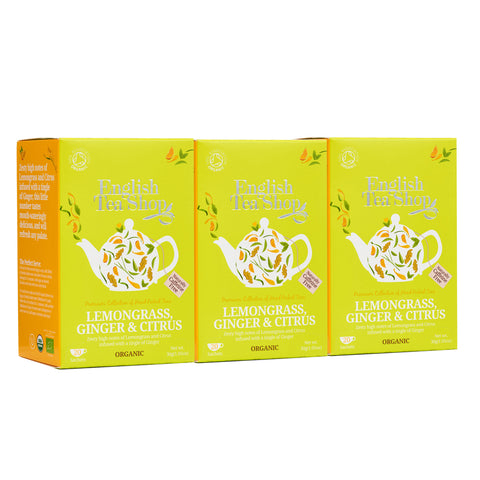 English Tea Shop Lemongrass Ginger & Citrus Fruits - Tea Bags, 20ct (Pack of 3)